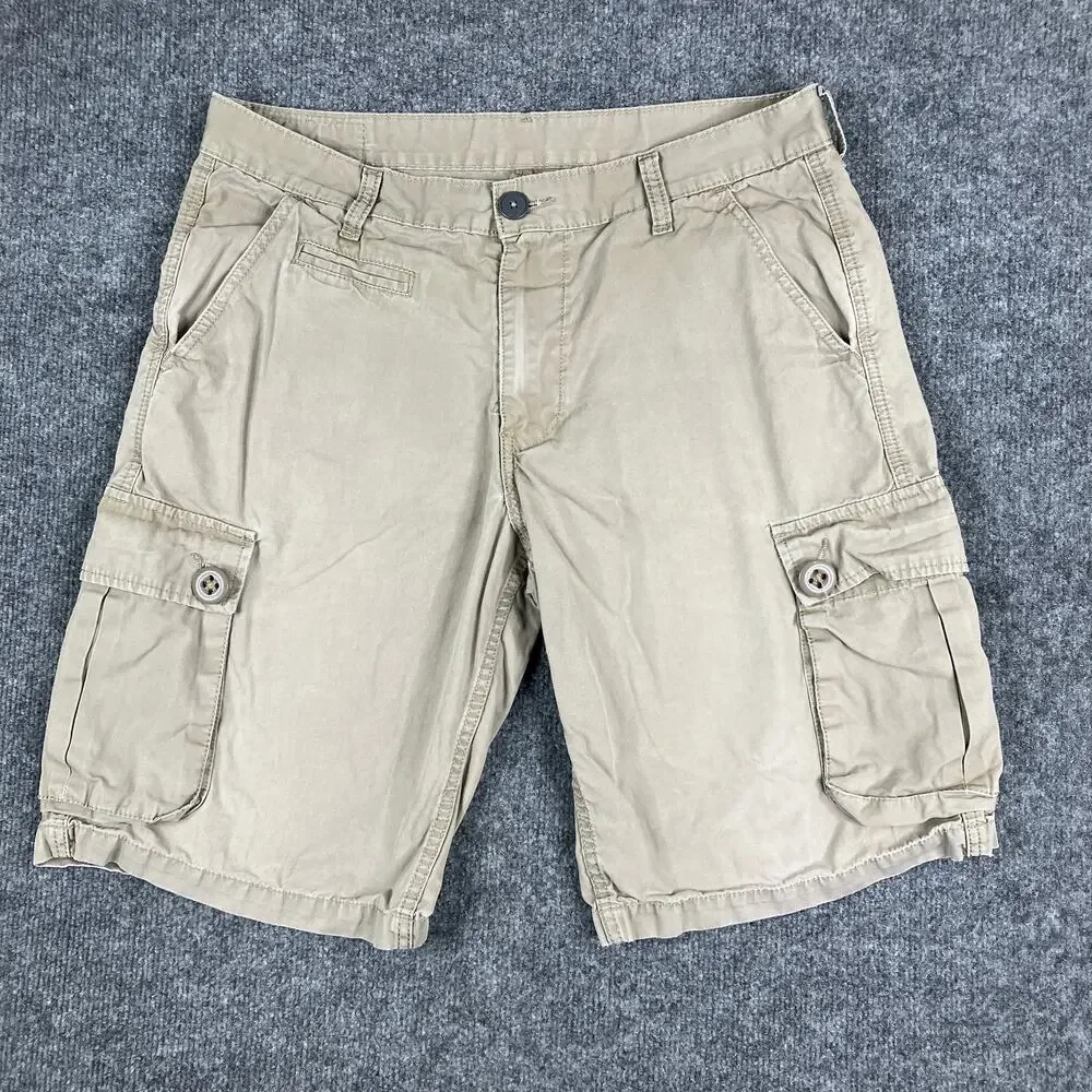 Levi's‎ Cargo Shorts Mens 34 Beige Utility Pockets Outdoor Classic Style 42135
